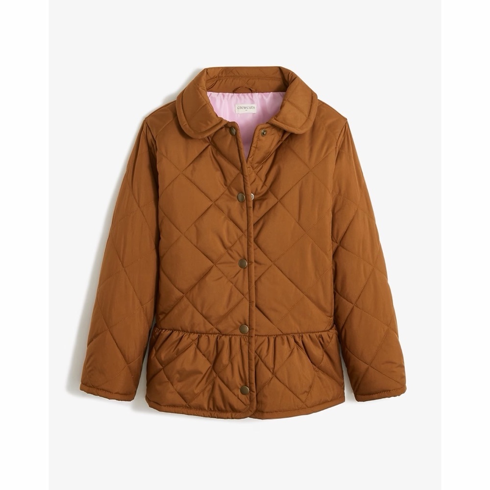 J. Crew x crewcuts Quilted Peplum Barn Jacket